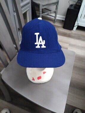 Los Angeles Dodgers Vintage New Eras Made In USA Wool  7 3/8 Style Fitted Cap